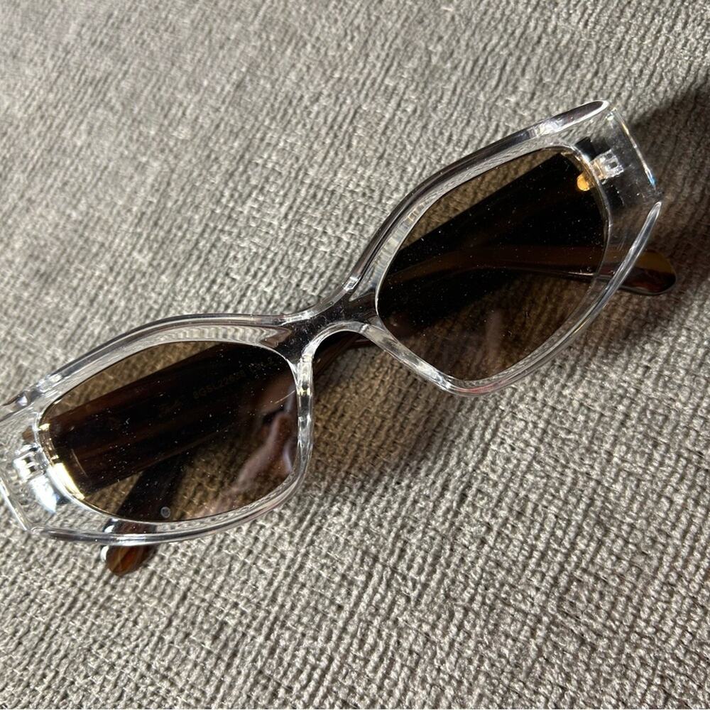 Stylish Clear and Brown Sunglasses